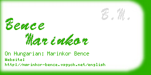 bence marinkor business card